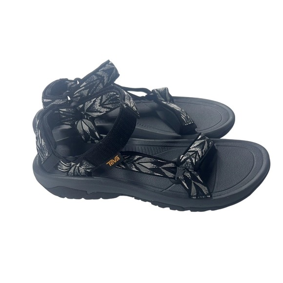 Teva Men Hurricane XLT2 Black Leaf Print Athletic Sport Sandals Size 12 - Picture 2 of 7